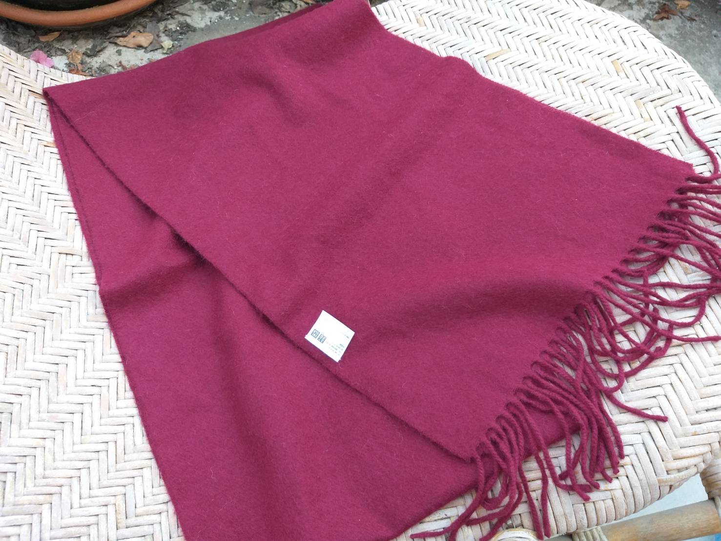 ผ้าพันคอ Uniqlo 100% cashmere อุ่นติดลบ (ของใหม่)