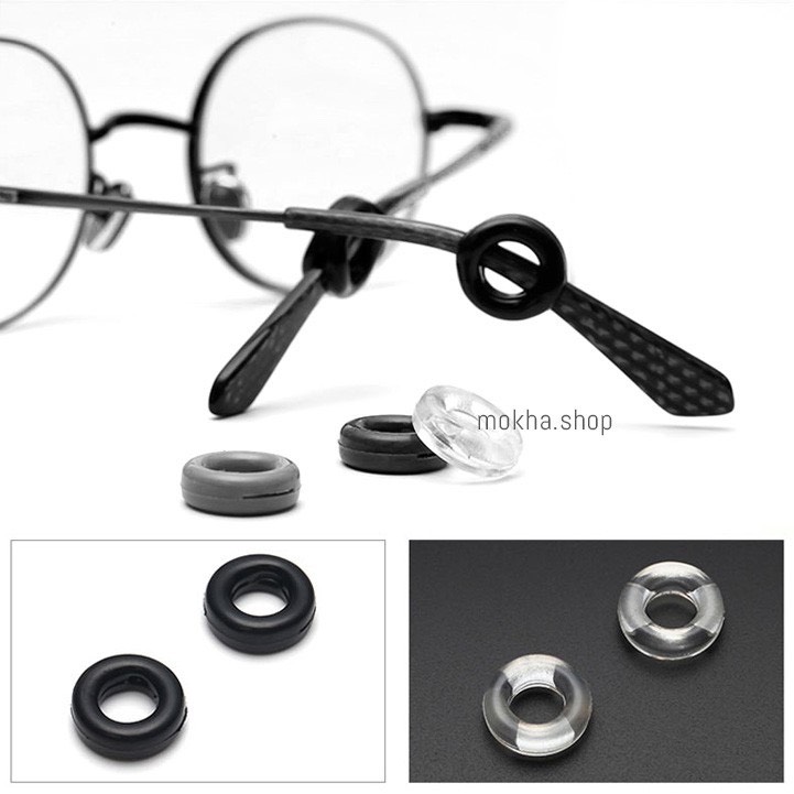 MOKHA - Silicone Donut เกี่ยวขาแว่น ซิลิโคนเกี่ยวหู แบบกลม กันแว่นลื่น แว่นหลวม แว่นตก (1คู่)