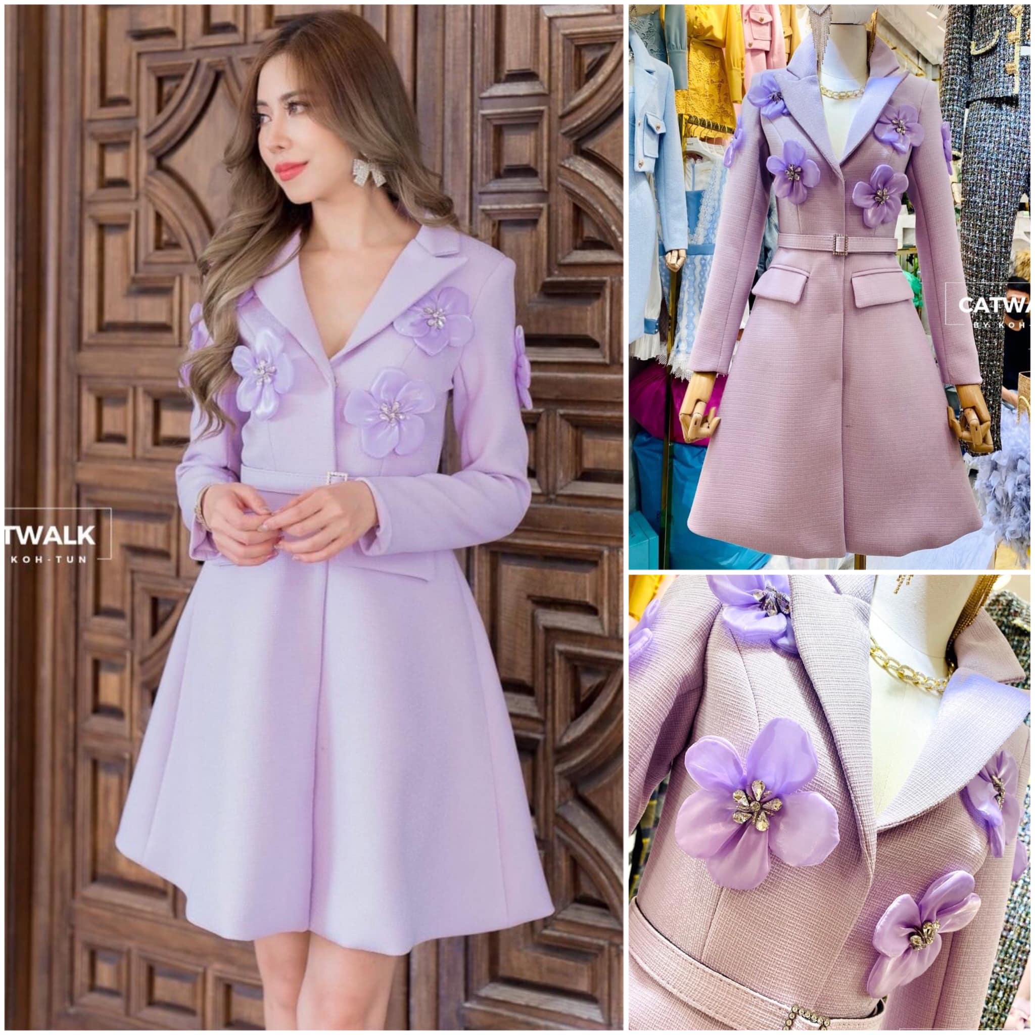 เดรสปกเทเลอร์ แต่งดอกไม้ปักเพชร ผ้าเกรดเอ ทรงเข้ารูปแขนยาว นำดอกไม้โทนสีชุด ดูโดดเด่นมากขึ้น กระโปรงเป็นทรงเอ มาพร้อมเข็มขัดหัวเพชรโทน เดียวกับตัวชุด สินค้าคุณภาพ (พร้อมส่ง)