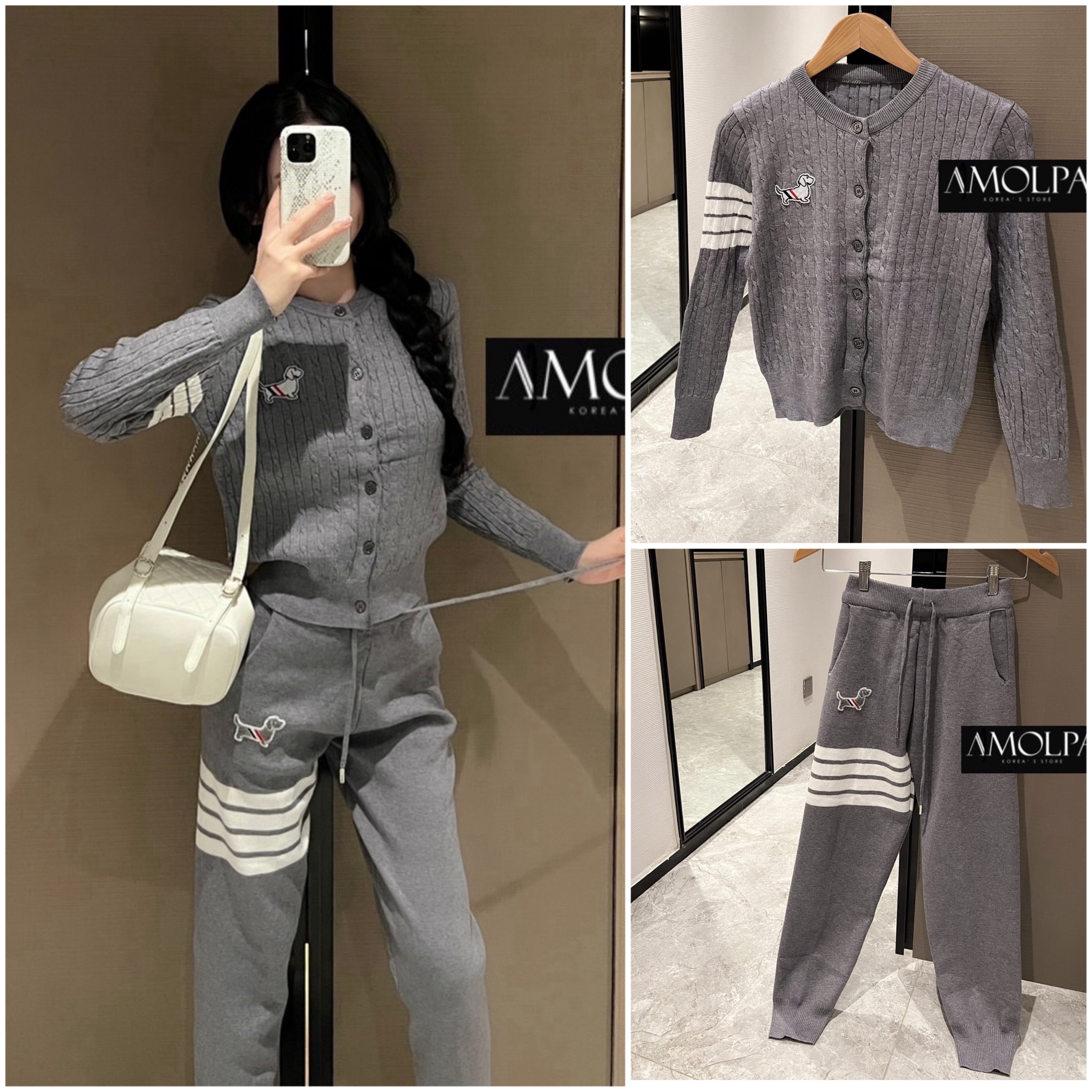 SET THOM BROWNE ผ้าดีมาก เย็นมากๆ ห้ามพลาดเลยน๊า สวยสุดๆ : สินค้าคุณภาพ (พร้อมส่ง)