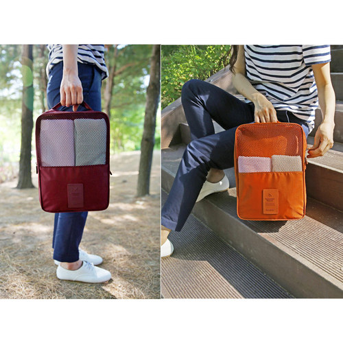 กระเป๋าใส่รองเท้าสำหรับเดินทาง กันน้ำได้ ถือพกพาสะดวก มี 6 สีให้เลือก