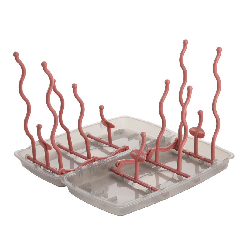ที่คว่ำขวดนม ที่ตากขวดนม พับได้ วางขวดและอุปกรณ์หลังล้างเสร็จ พับพกพาง่าย NanaBaby Portable Bottle Dryer Rack