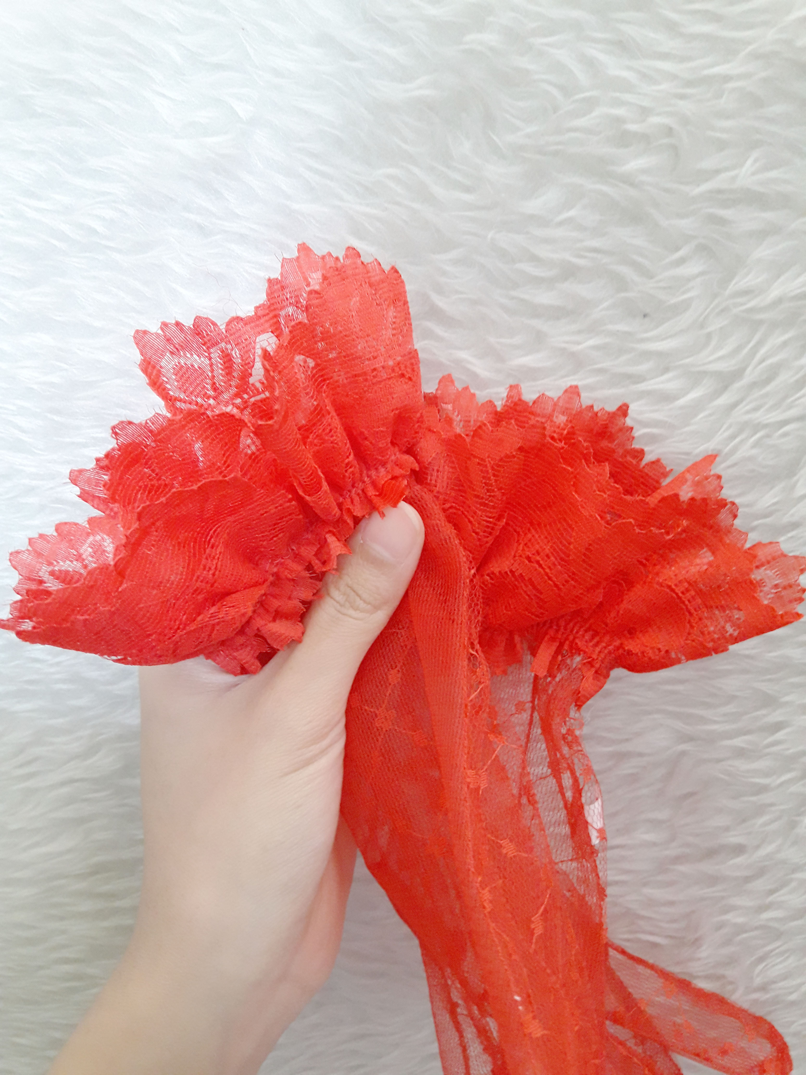 ถุงมือลูกไม้เด็ก-ผู้ใหญ่ ถุงมือตาข่าย ออกงาน Size SS-XL สีขาว/ดำ/แดง/ขาวทอง/ดำทอง