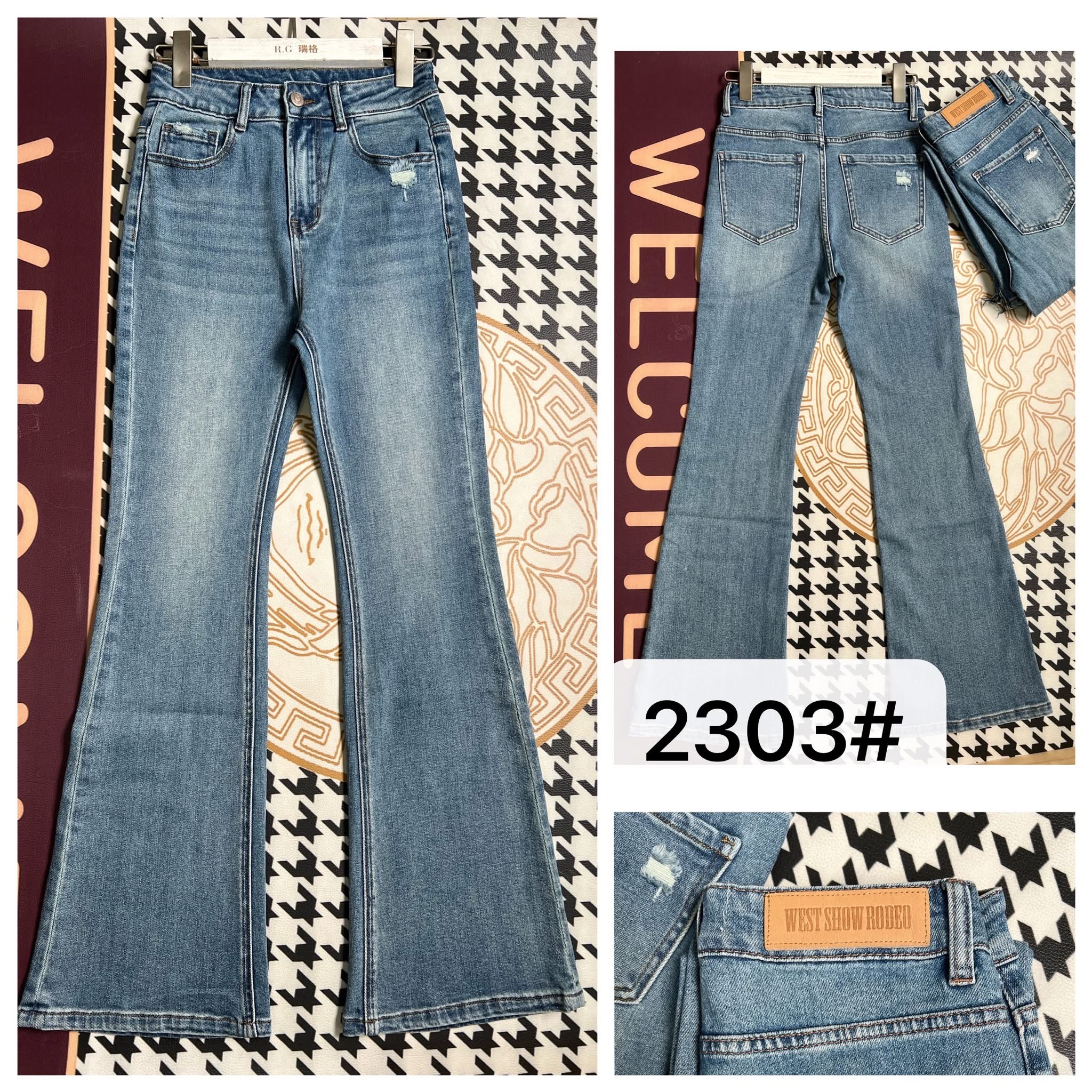 กางเกงยีนส์ขาม้ายาว ทรงเอวสูงงงง รุ่นนี้ขอบอกเลยผ้านิ่มมากๆๆ เนื้อผ้านิ่มหนา ยืดหยุ่นได้เยอะ ใส่ทรงเป๊ะเข้ารูป ใส่สบาย : สินค้าคุณภาพ (พร้อมส่ง)