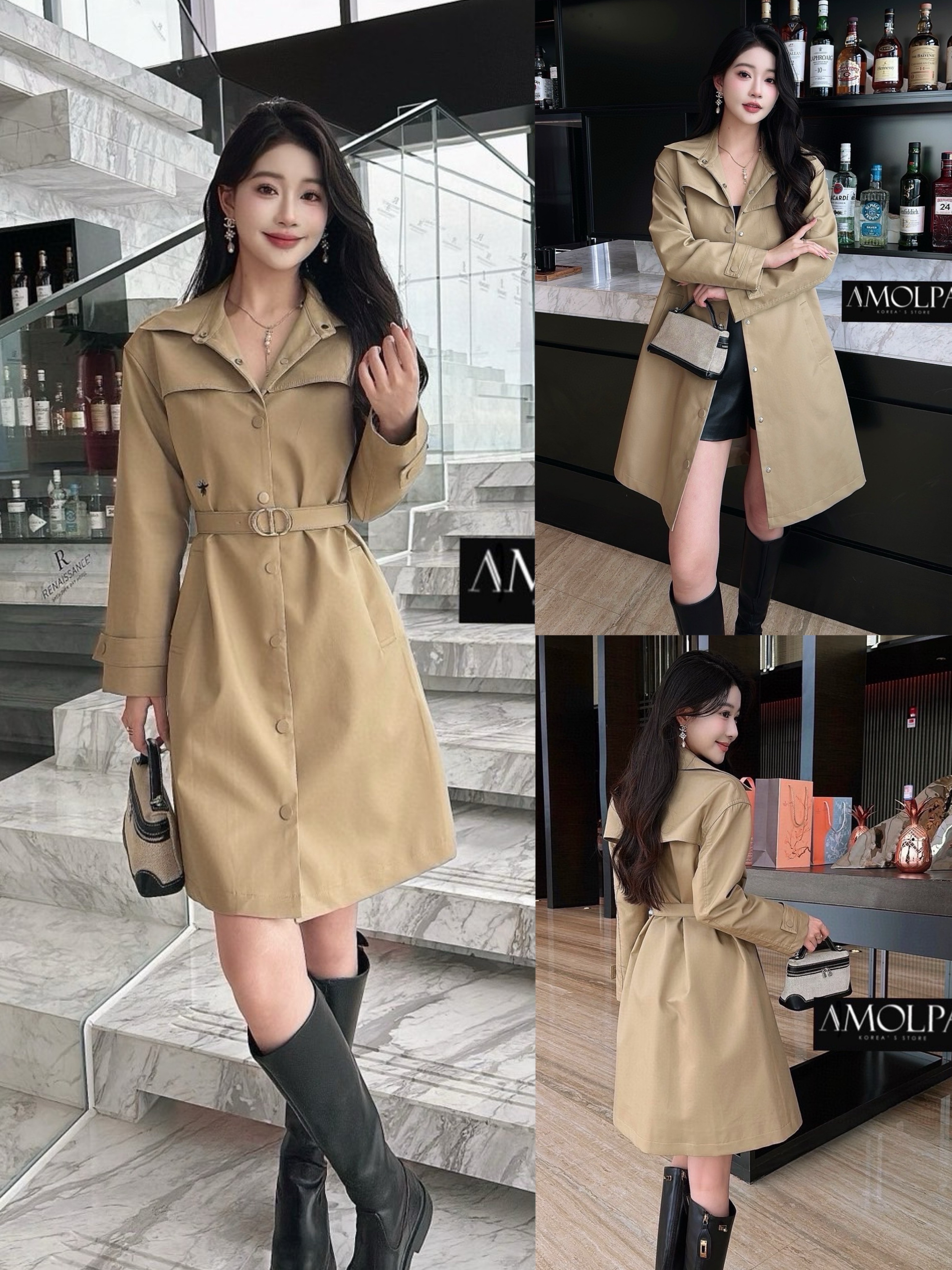 โค้ชตัวยาว LUXURY VIP TRENCH COAT CHRISTIAN DIOR SS24 งานHIEND สุดๆ ห้ามพลาด งานดีสุดๆ ค่ะ ใส่แล้วสวย หรู ไฮโซ มาก : สินค้าคุณภาพ (พร้อมส่ง)