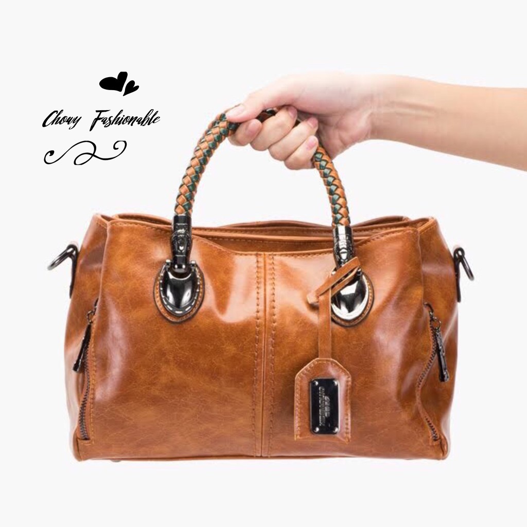 กระเป๋าถือ Palm Tree รหัส BB0163BR CHOWY BB0163BR