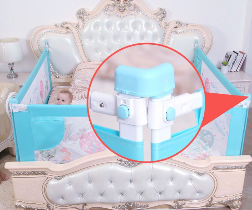 ที่กั้นเตียง กันเด็กตกเตียง ที่กันเตียงนอน Baby Bed Protection ปรับขึ้น-ลงแนวดิ่ง ติดตั้งง่าย แข็งแรงทนทาน 5 ฟุต, 6 ฟุต
