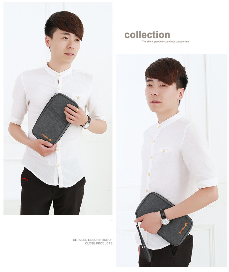 กระเป๋าใส่พาสปอร์ต กระเป๋าใส่หนังสือเดินทาง ใส่เอกสารต่างๆ มีสายคล้องมือ คุณภาพดี (Travel Wallet Passport Holder, Family Passport Holder with Hand & Neck Strap)