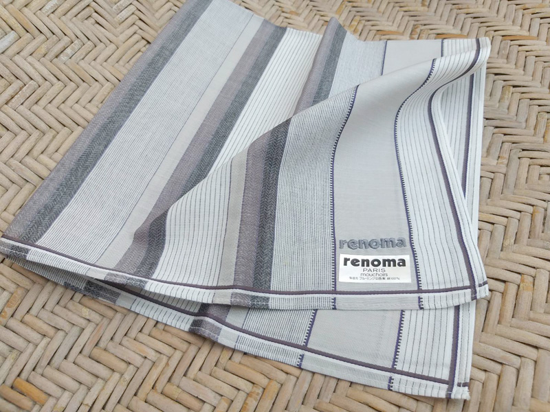 ผ้าเช็ดหน้าชาย แบรนด์เนม renoma ผ้าสวยผืนนี้