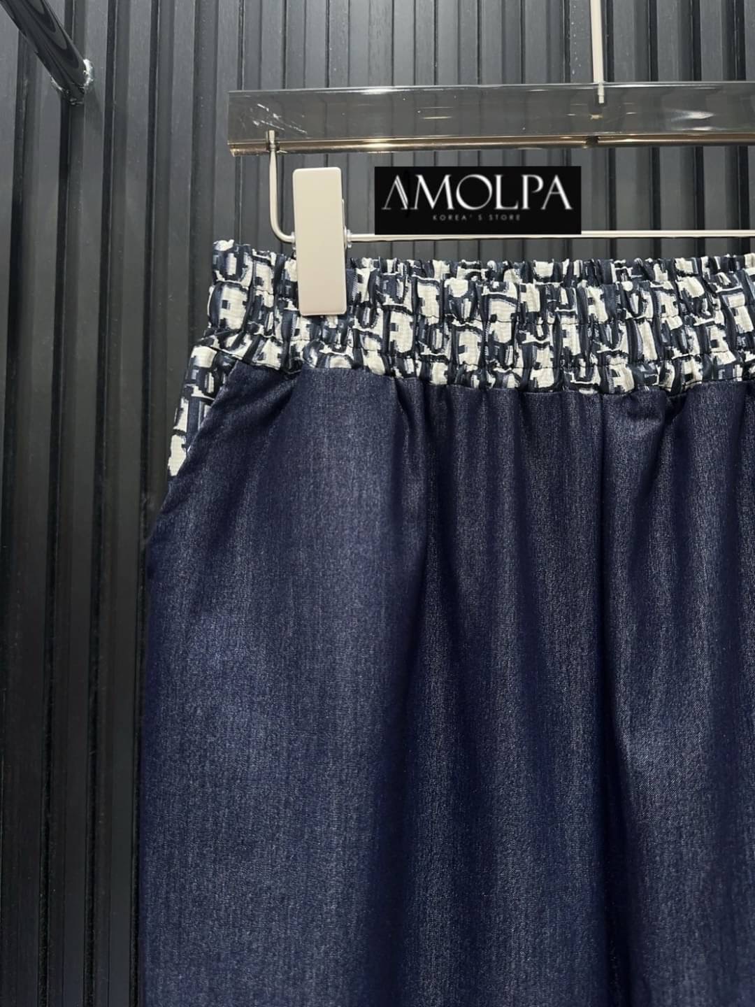 SET CD DENIM งาน Hiend งานผ้ายีนส์100% ตัวเสื้อเชิ้ตปั้มกระดุม มาให้ช๊อปพร้อมกางเกงขาปล่อย สุดดดฉ่ำ ใส่สบาย : สินค้าคุณภาพ (พร้อมส่ง)