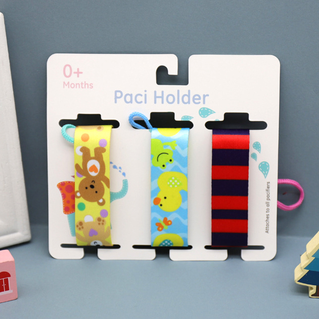 [แพค 3 ชิ้น] สายห้อยจุกหลอก สายหนีบคล้องจุกหลอก/ยางกัด ตัวหนีบจุกหลอก จุกนม Pacifier Clip (BPA-Free)(0 m+)