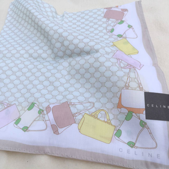 ผ้าเช็ดหน้าแบรนด์เนม CELINE ผ้าดีมาก ลายน่ารักกกก