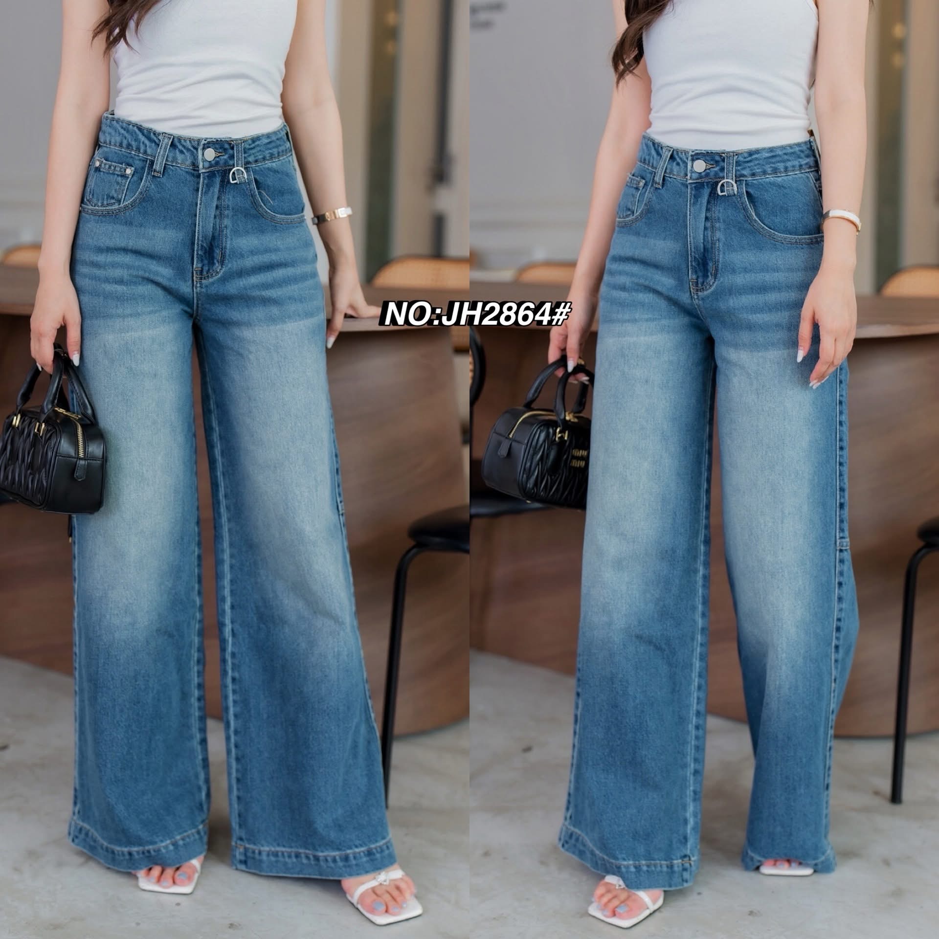 กางเกงทรงกระบอกที่แซปที่สุดในปฐพีนี้ ฮิตกันมากกก งานปังที่สุด (ผ้าไม่ยืด)ฟอกสีสวยสุด เนื้อหนา เพิ่มความสูงให้เมื่อสวมใส เอวสูงปรี๊ดปิดสะดือ ใส่สบาย : สินค้าคุณภาพ (พร้อมส่ง)