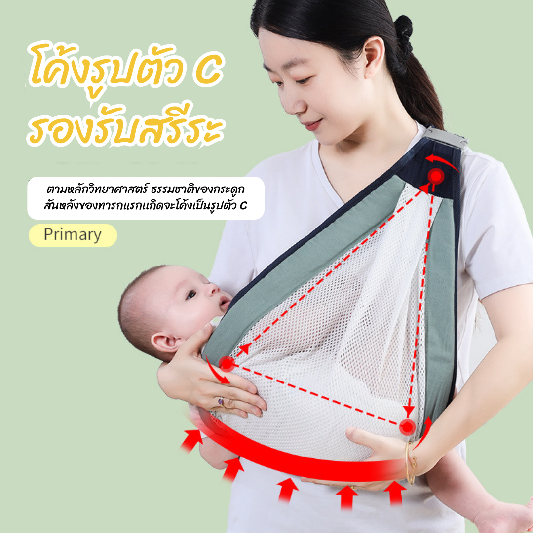 NanaBaby เป้อุ้มเด็กแรกเกิด - 36 เดือน เป้อุ้มนอน/อุ้มนั่ง 2in1 สรีระถูกต้อง