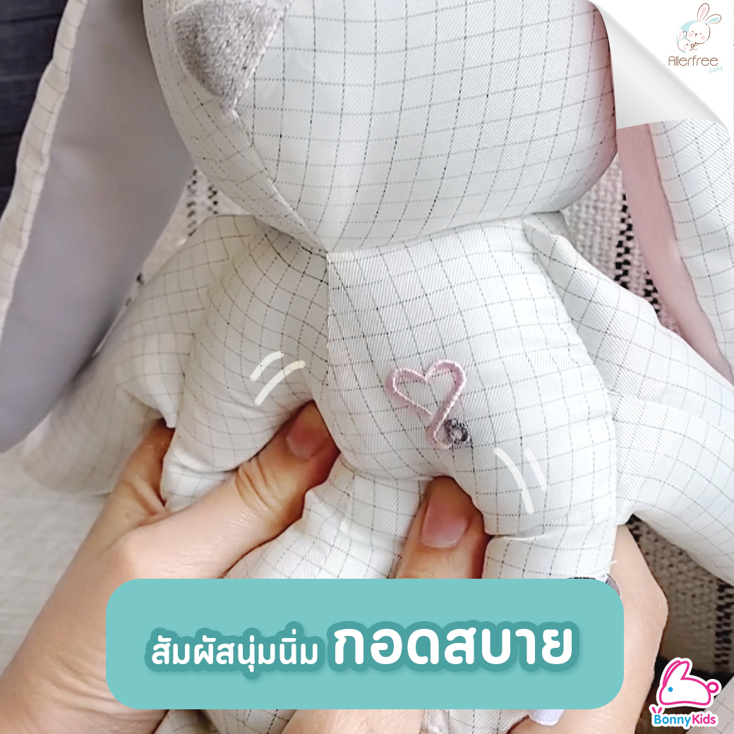 Allerfree (อัลเลอร์ฟรี) ตุ๊กตากันไรฝุ่น มาตรฐาน OEKOTEX-100 ไม่สะสมแบคทีเรีย เชื้อโรคและเชื้อรา