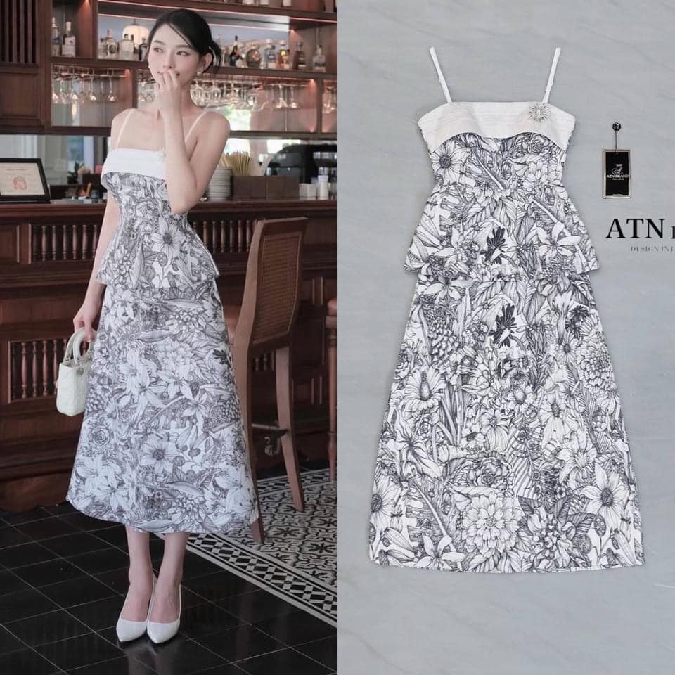 set 3ชิ้นพิมพ์ลาย เสื้อสายเดี่ยวสาย ปรับได้อกเสริมฟองน้ำ +กระโปรงทรงสวยเป๊ะ+เข็มกลัดเพชรสุดอลัง เสื้อ ใส่ได้2แบบ เป็นเกาะอกก็เริ่ด ใส่ แบบมีสาย ก็สวยปัง ใส่สบาย สินค้าคุณภาพ (พร้อมส่ง)