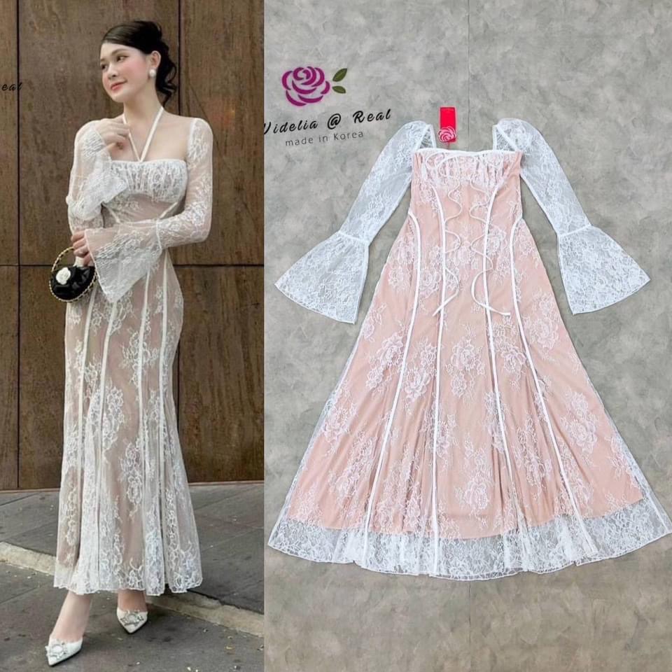 เดรสยาวตัวสวยสุด Sexy ผ้าลูกไม้ แพทเทิ้ลสวยเนี๊ยบสุดๆ คัตติ้งสวย ช่วงอกเป็นทรงสวย เย็บแถบเป็นริ้วสวย ซิป ยาวด้านหลัง ใส่สบาย สินค้าคุณภาพ (พร้อมส่ง)