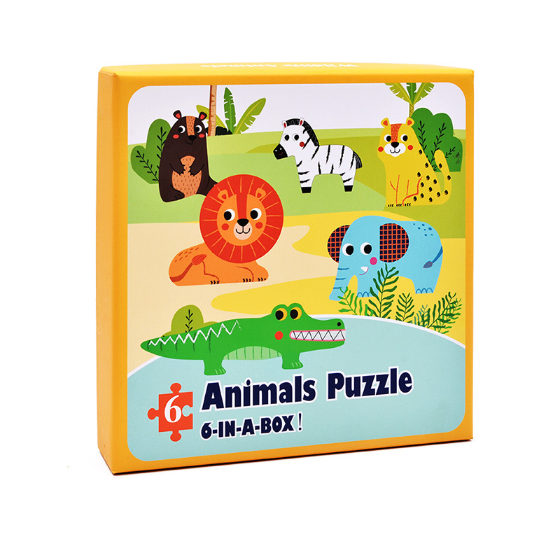 จิ๊กซอว์จับคู่ 6 ชิ้นส่วน Matching Puzzles เสริมพัฒนาการเด็กเล็ก