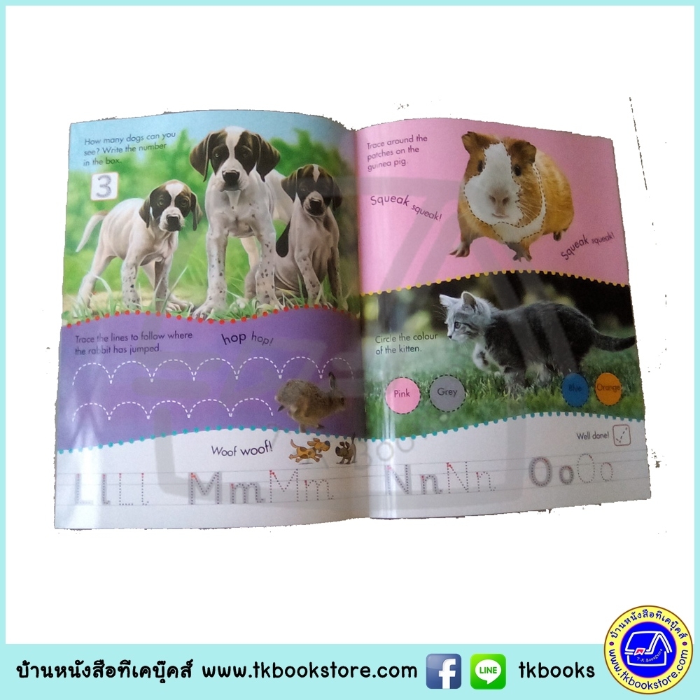 Learn To Write - Wipe Clean Workbook : Pets : Miles Kelly หนังสือเขียนลบได้ ฝึกกล้ามเนื้อมัดเล็ก สัตว์เลี้ยง
