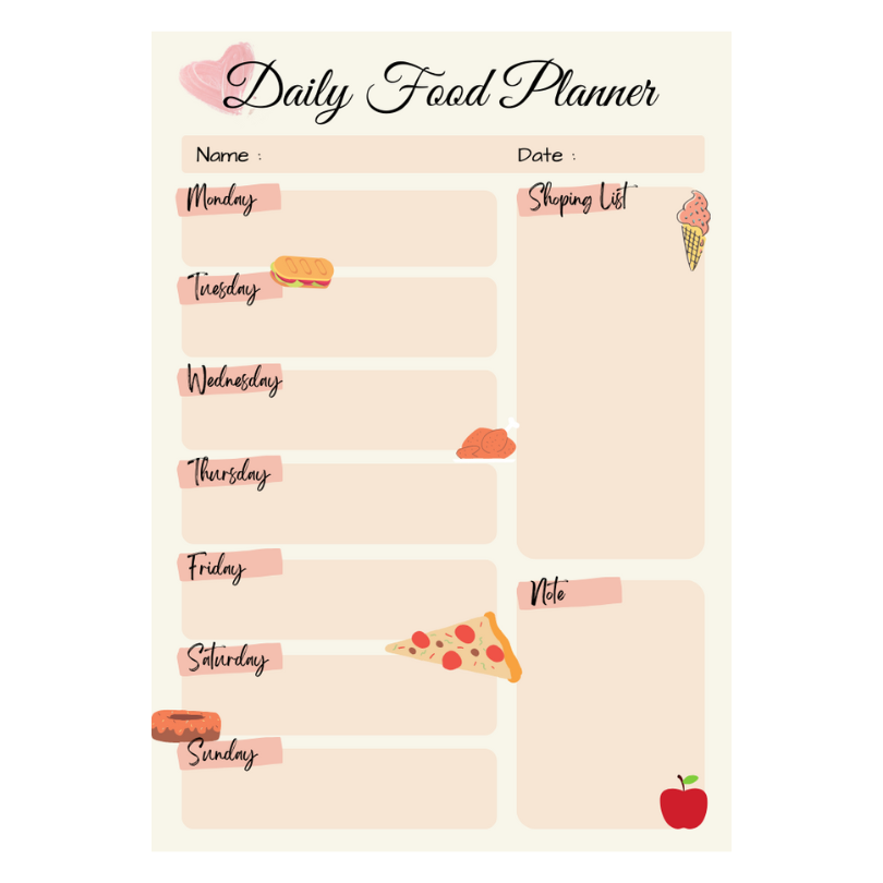 Planner ติดผนัง ติดตู้เย็น ขนาด A4 เคลือบแข็ง PVC