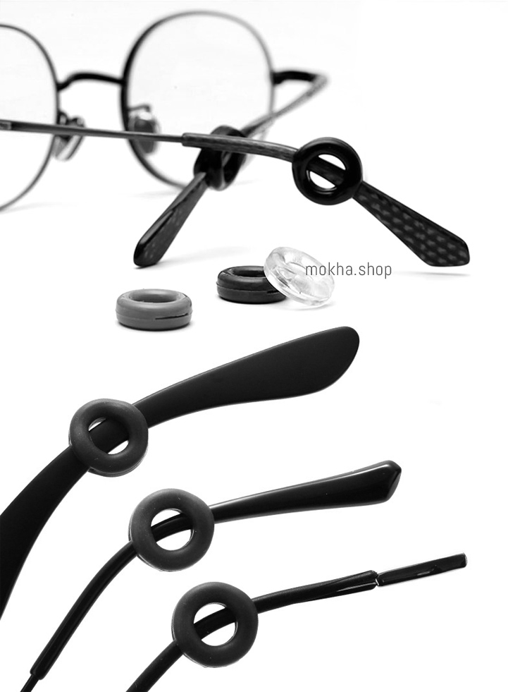 MOKHA - Silicone Donut เกี่ยวขาแว่น ซิลิโคนเกี่ยวหู แบบกลม กันแว่นลื่น แว่นหลวม แว่นตก (1คู่)