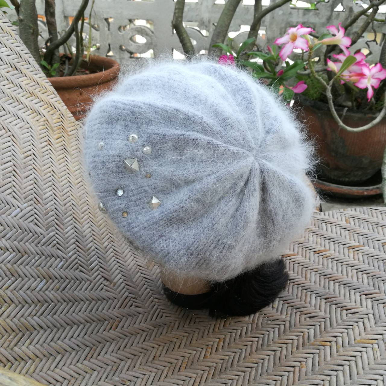 หมวกเบเร่ต์ขนกระต่ายแท้ สวยสุดๆ ใบนี้