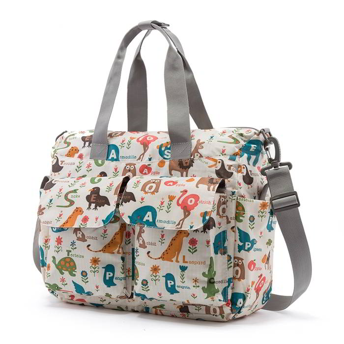 Ecosusi กระเป๋าคุณแม่ กระเป๋าสัมภาระคุณแม่ กระเป๋าแม่ลูกอ่อน แขวนรถเข็นเด็กได้ หิ้ว หรือสะพายไหล่ได้ (ลายสัตว์ต่างๆ)