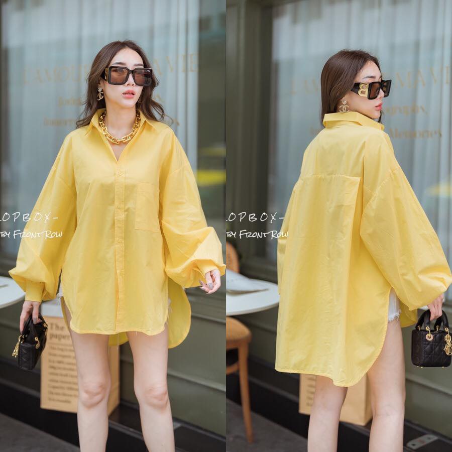 เสื้อเชอร์ส่งโอเวอร์ใสงานเกาหลีดีไซน์เก๋มาก : สินค้าคุณภาพ (พร้อมส่ง)