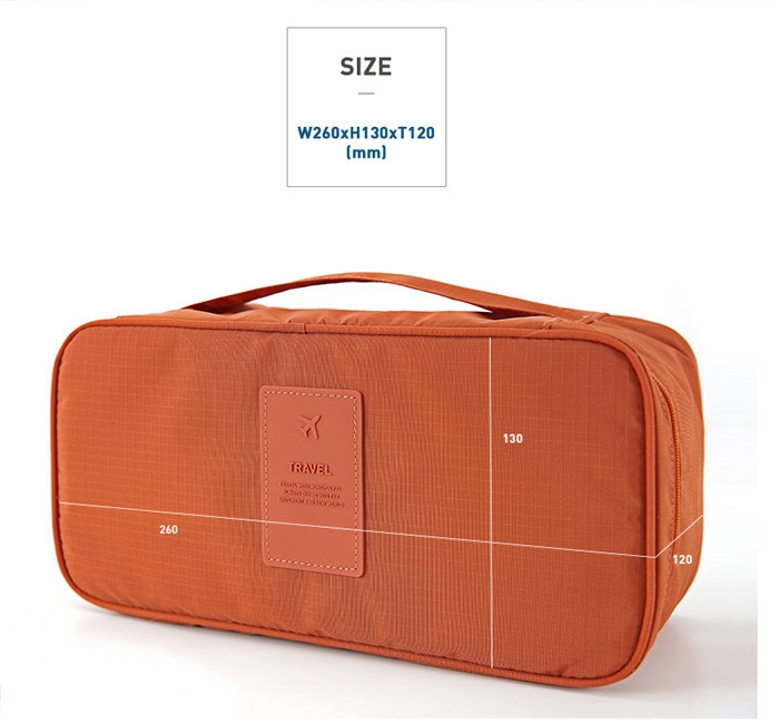 กระเป๋าใส่ชุดชั้นใน และกางเกงชั้นในพกพาสะดวก ผลิตจากไนล่อนกันน้ำ (มี 8 สีให้เลือก)