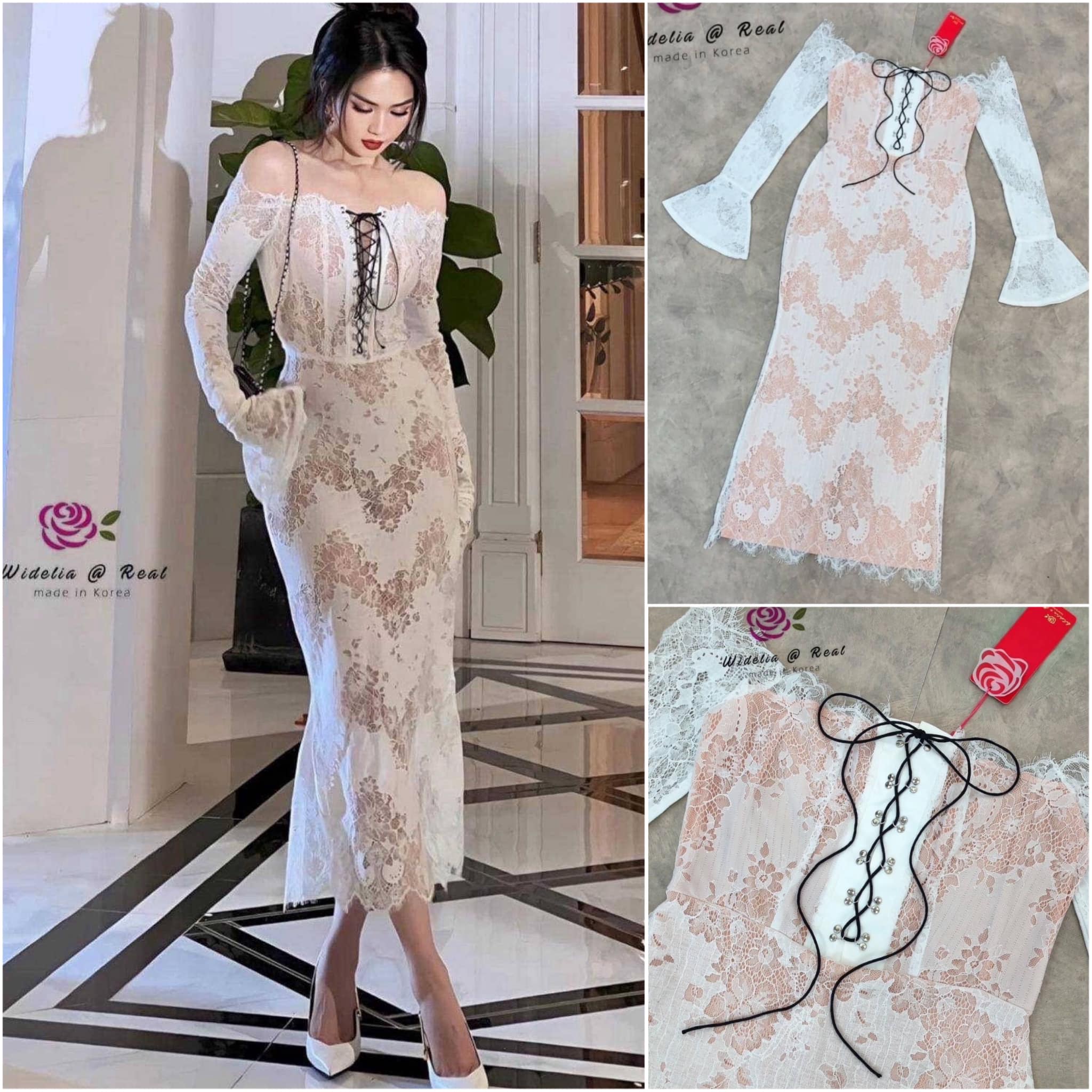 เดรสปาดไหล่ตัวยาวสวยสุด Sexy บอกเลยแพทเทิ้ลสวยเนี๊ยบสุดๆ ใส่สบาย สินค้าคุณภาพ (พร้อมส่ง)