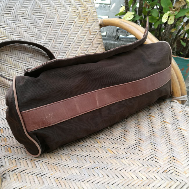 กระเป๋าสะพายฝาปิดหนังแท้สานขัด B.stuff ใบใหญ่ สวยยยยย