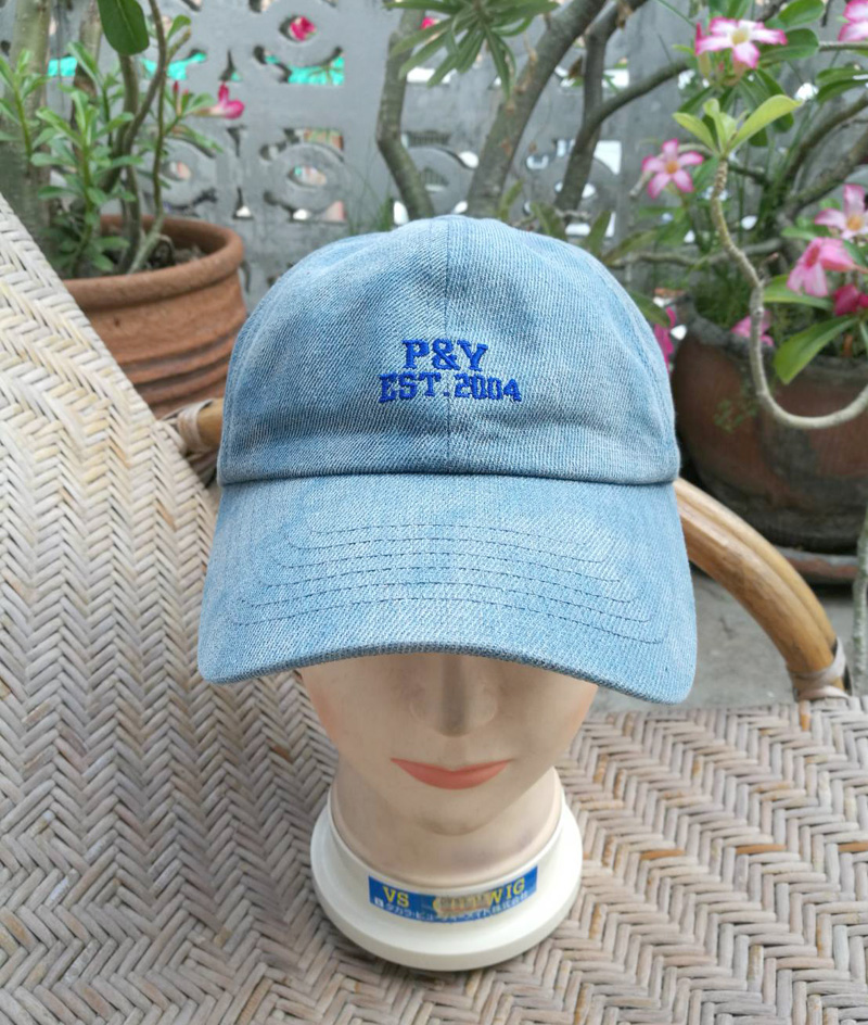 หมวกแก๊ปผ้ายีนส์ฟอกลายเมฆ สวยมาก