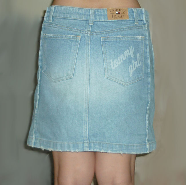 กระโปรงยีนส์ฟอกซีด แบรนด์ดัง TOMMY 32-36-15