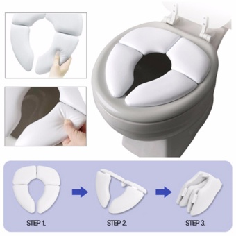 ที่นั่งชักโครกเด็ก เบาะรองนั่งชักโครกพกพา เบาะรองชักโครกเด็ก พับเก็บได้ เดินทางสะดวก Mommy's Helper