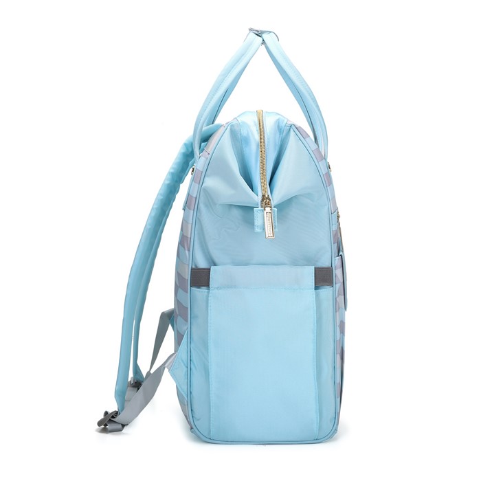 mommore กระเป๋าคุณแม่ กระเป๋าสัมภาระคุณแม่ กระเป๋าแม่ลูกอ่อน รูปแบบทันสมัย กันน้ำ พร้อมแผ่นรองเปลี่ยนผ้าอ้อม คุณภาพสูง เหมาะสำหรับเดินทางมาก (ฺLight Blue)