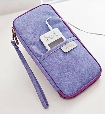 กระเป๋าใส่พาสปอร์ต กระเป๋าใส่หนังสือเดินทาง เอกสารสำคัญ มีสายคล้องมือ พกพาสะดวก ผลิตจากโพลีเอสเตอร์ กันน้ำ คุณภาพดี