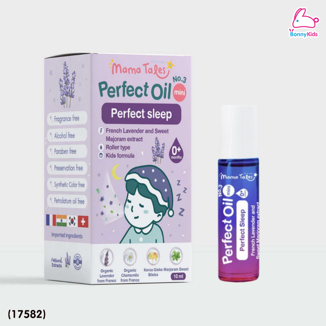 (17582) Mama Tales (มาม่าเทลส์) Perfect Oil Perfect sleep ออยล์ลาเวนเดอร์ หัวลูกกลิ้ง สูตรหลับสบาย (10ml.)