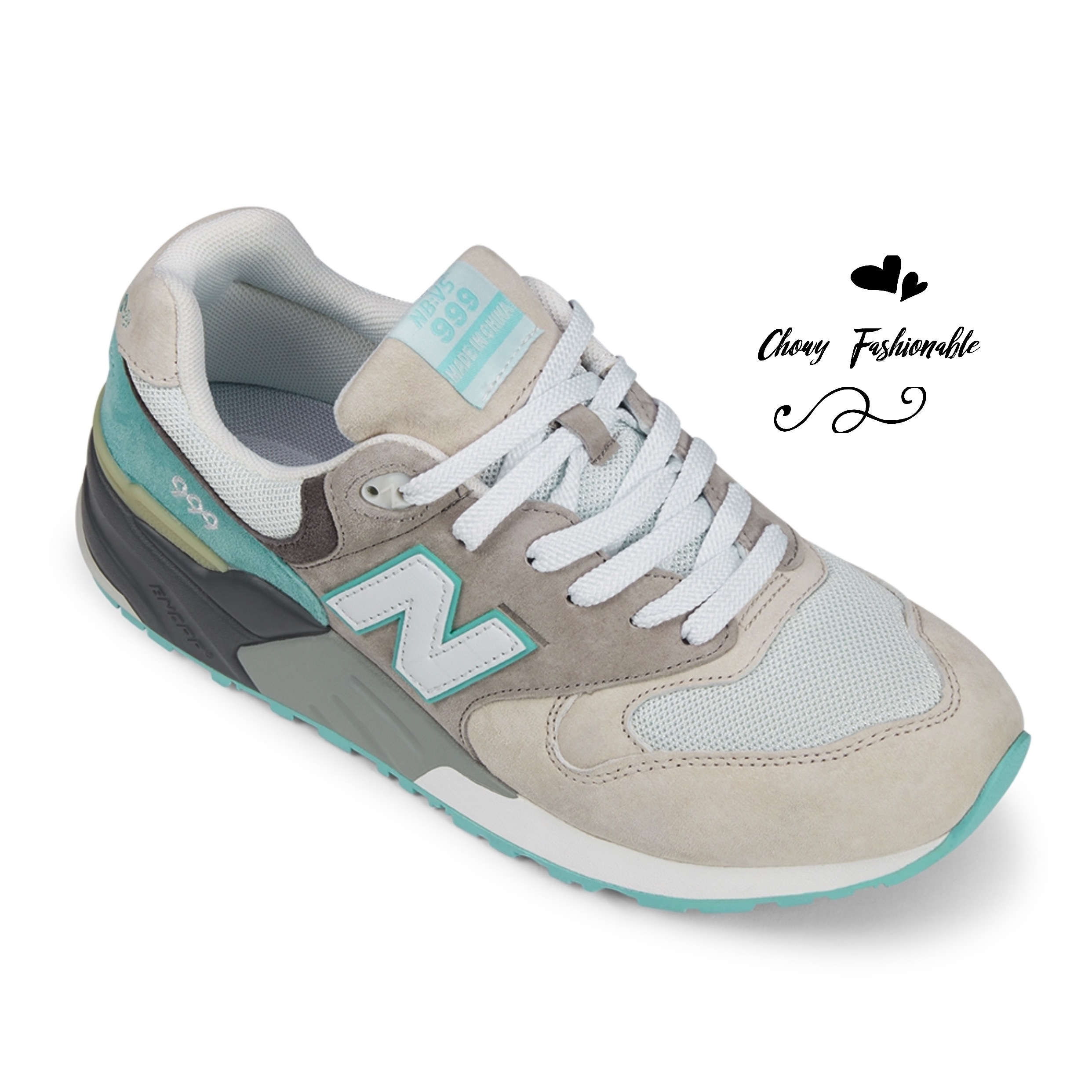 รองเท้าผ้าใบ ไซส์ 43 (26.5CM) สีเขียว ดีไซน์ N999 KR0564GN