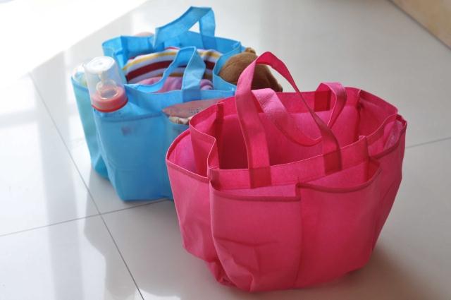 กระเป๋าช่องจัดระเบียบ แบ่งของใช้เด็ก แขวนรถเข็นคันเล็กได้