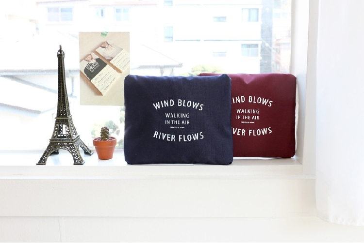 Wind Blows กระเป๋าเดินทางพับเก็บได้ เสียบที่จับกระเป๋าเดินทางได้ มีซิปรูดตอนพับเก็บ สำหรับการเดินทาง ท่องเที่ยว