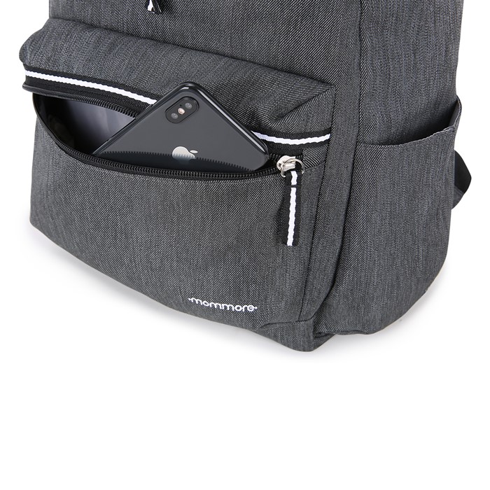 mommore กระเป๋าคุณแม่ กระเป๋าสัมภาระคุณแม่ กระเป๋าแม่ลูกอ่อน กันน้ำ พร้อมแผ่นรองเปลี่ยนผ้าอ้อม จุมาก น้ำหนักเบา เหมาะสำหรับเดินทาง (Dark Grey)