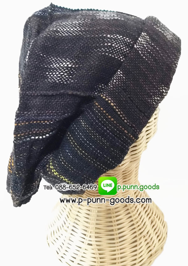 หมวกผ้าฝ้าย หมวกสวมทรงถุง (สีโทนน้ำตาล)