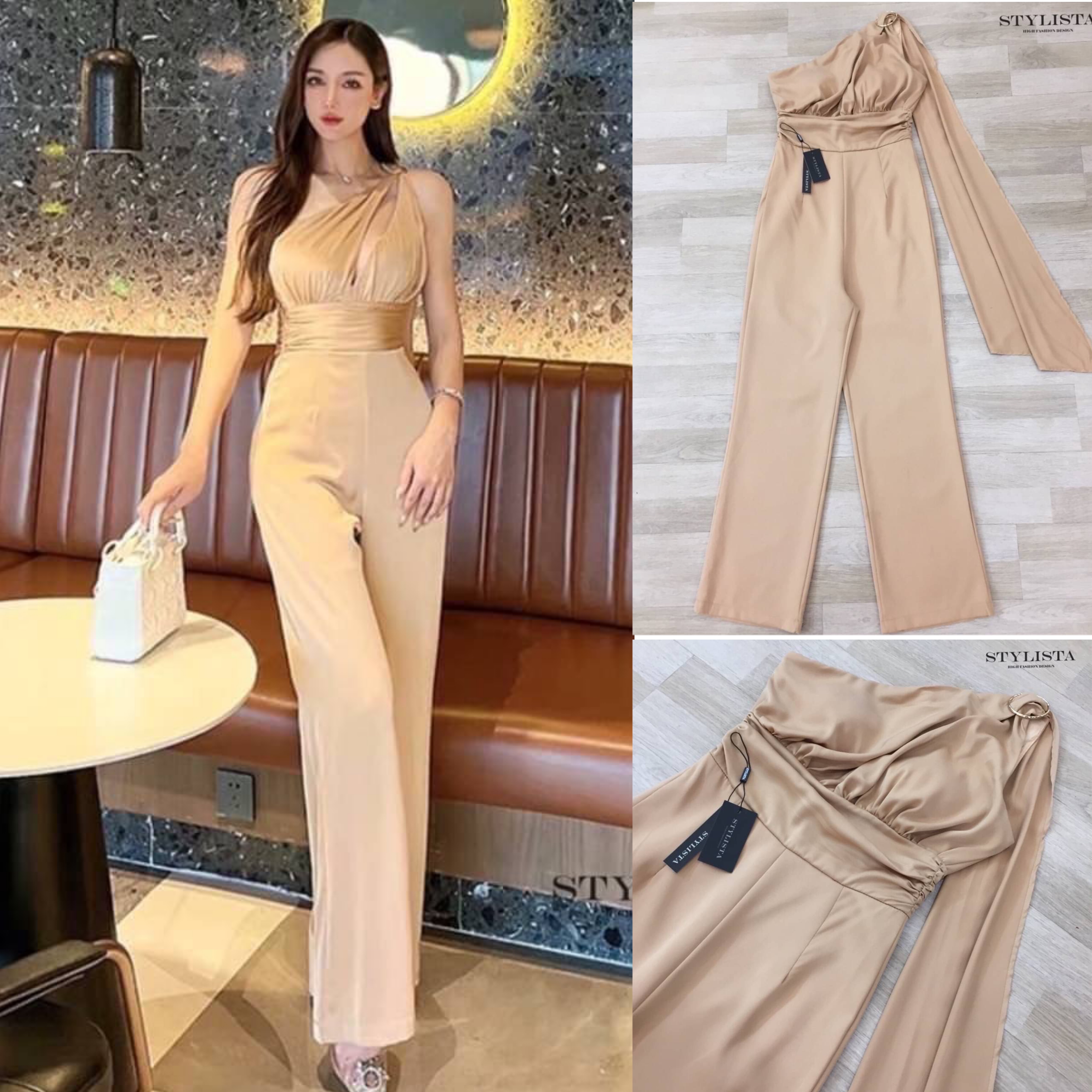 จั้มสูทยาวใส่สวยเรียบหรูดูดีมาก แพลตเทินดีงาม ใส่สวยเปะสุดๆ สินค้าคุณภาพ (พร้อมส่ง)