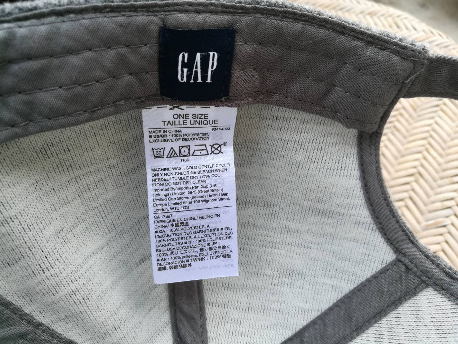 หมวกแก๊ป GAP ผ้าสักหลาด สวยมาก