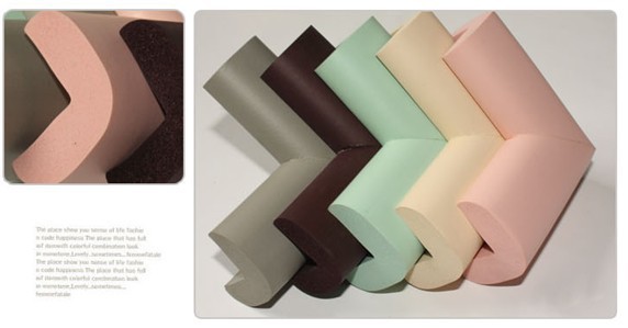 [แพค 4] กันกระแทกมุม กันกระแทกเด็ก แบบหนานุ่ม ตัว L พร้อมเทปกาวสองหน้า!!