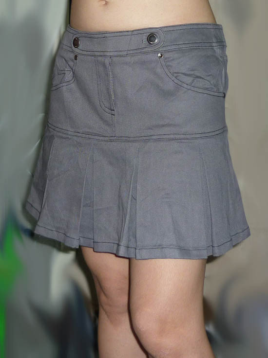 กระโปรงจีบทวิช สีเทา viva violet 29-36-13