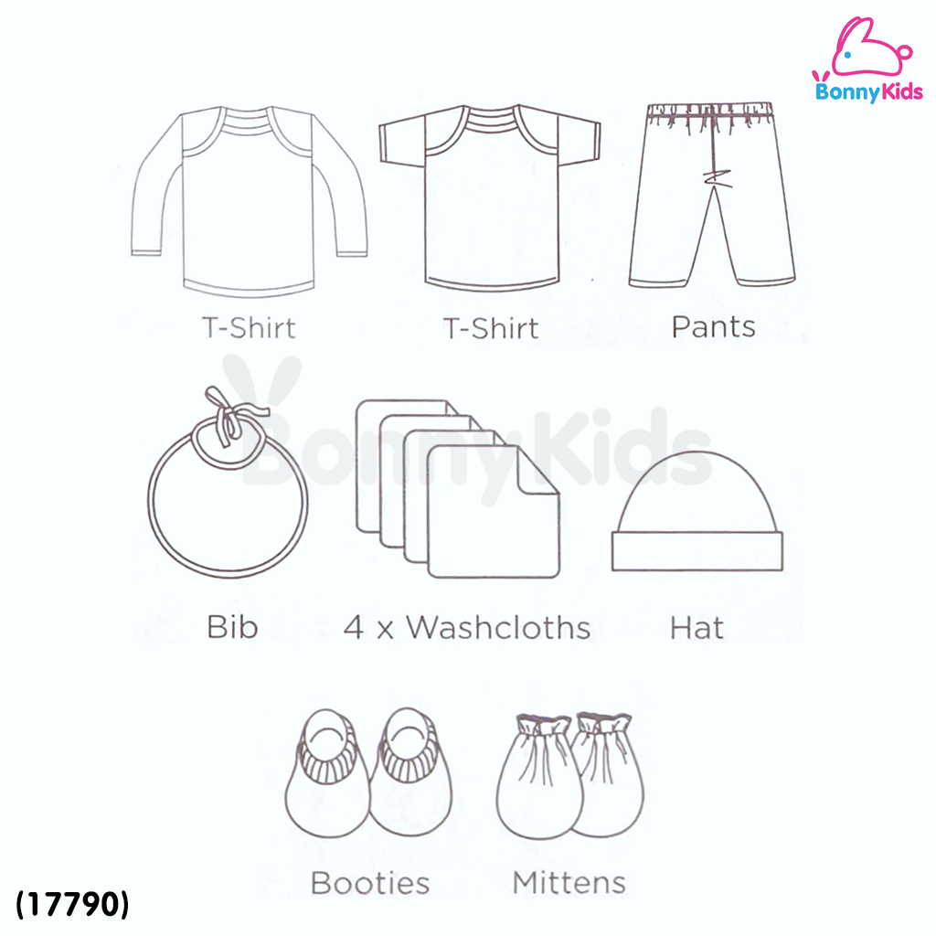 (17790) Lilsoft Baby 11 Pcs Gift Set กิ๊ฟเซ็ตของขวัญเด็กแรกเกิด 11 ชิ้น (สำหรับเด็ก 0-6 เดือน) ลายหงส์ชมพู