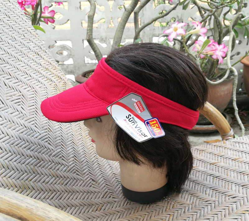 หมวกเปิดหัว หมวกไวเซอร์ สีแดงแจ่มๆ