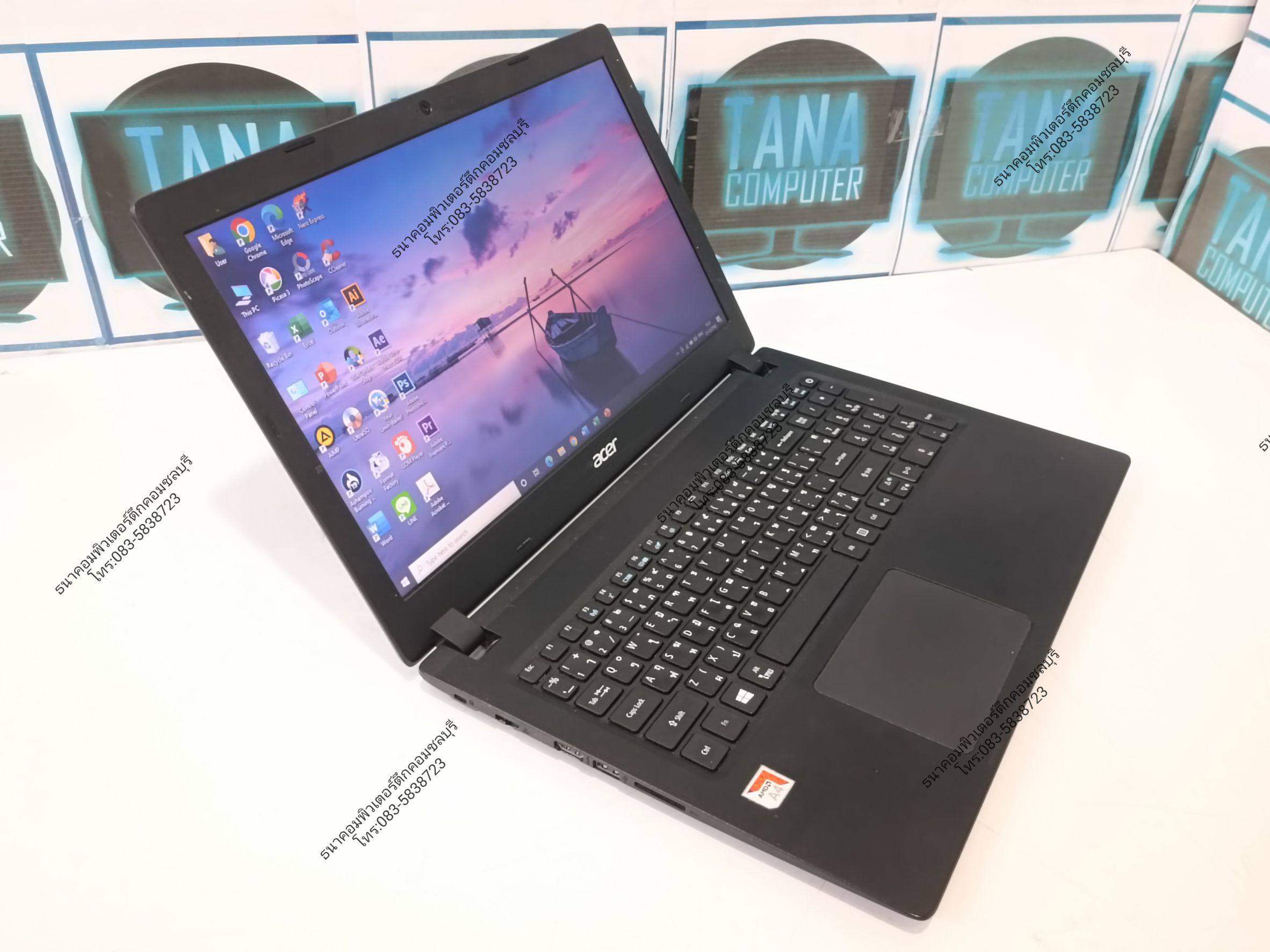 (5,900)Notebook Acer AMD A4-9120 Ram12GB SSD240GB