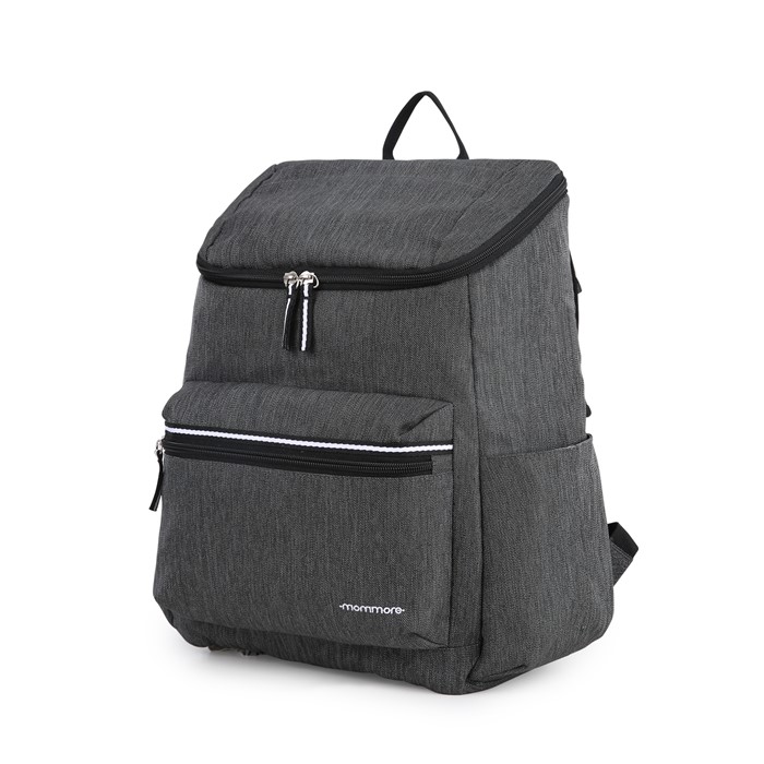 mommore กระเป๋าคุณแม่ กระเป๋าสัมภาระคุณแม่ กระเป๋าแม่ลูกอ่อน กันน้ำ พร้อมแผ่นรองเปลี่ยนผ้าอ้อม จุมาก น้ำหนักเบา เหมาะสำหรับเดินทาง (Dark Grey)